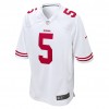 Maillot San Francisco 49ers Trey Lance 5 Nike Blanc 2021 NFL Draft - Homme Maillot San Francisco 49ers Trey Lance 5 Nike Blanc 2021 NFL Draft - Homme